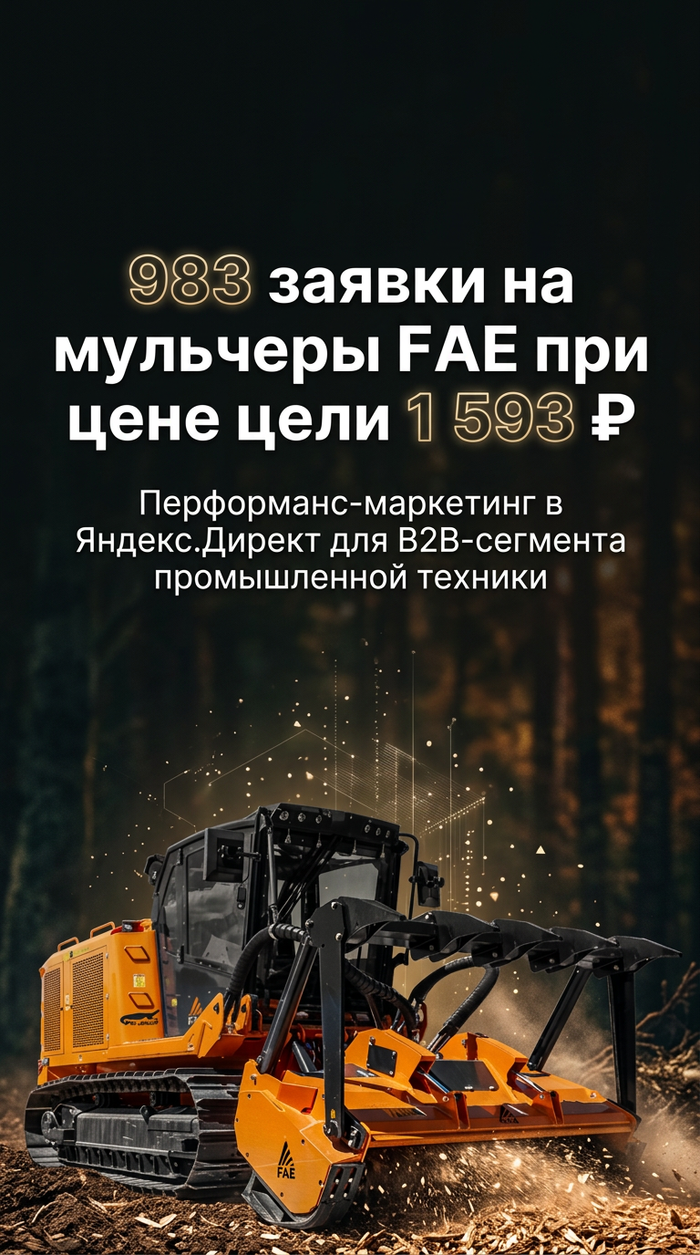 кейс продвижение самоходных мульчеров FAE через яндекс.директ